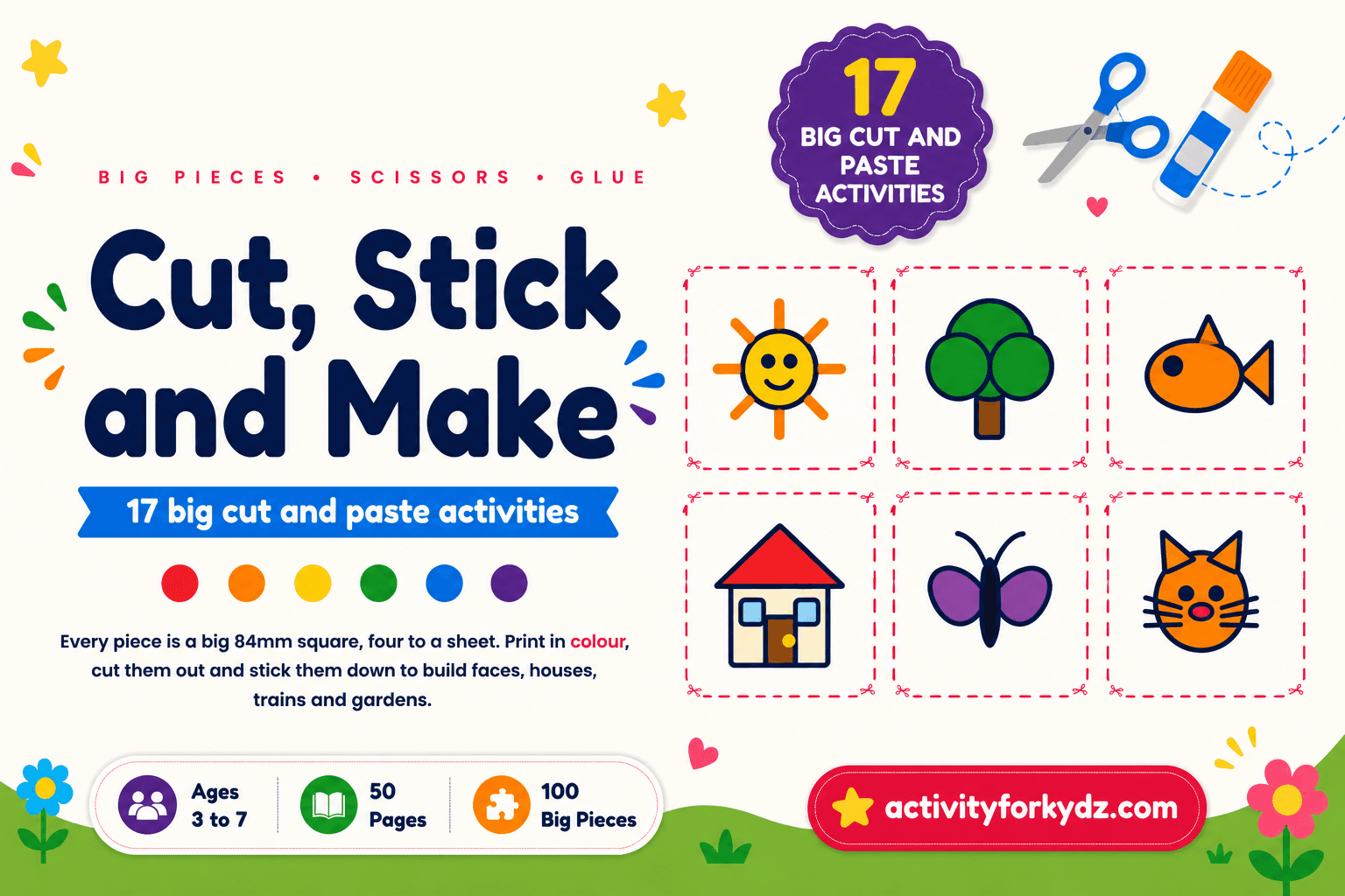 Cut, Stick and Make: 17 Big Cut and Paste Activities